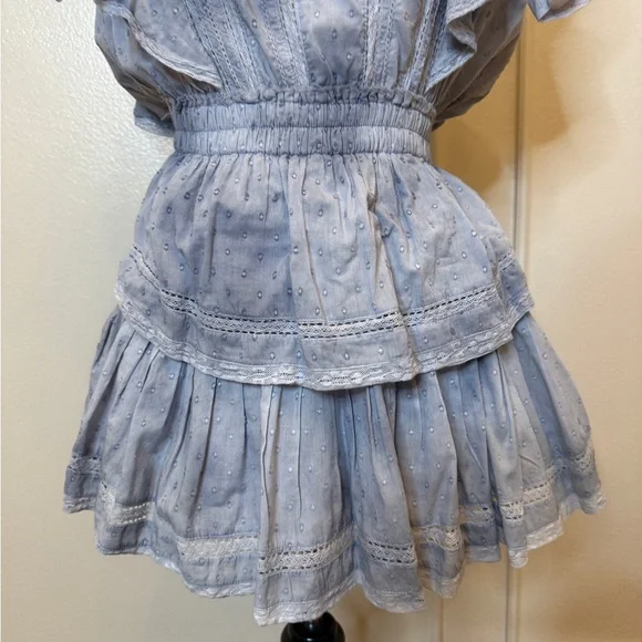 LoveShackFancy Soft Blue Cotton Top - Picture 2 of 9